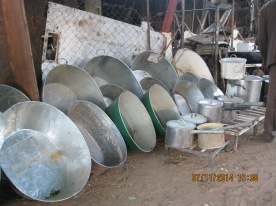 The local market. These are tubs used for bathing.